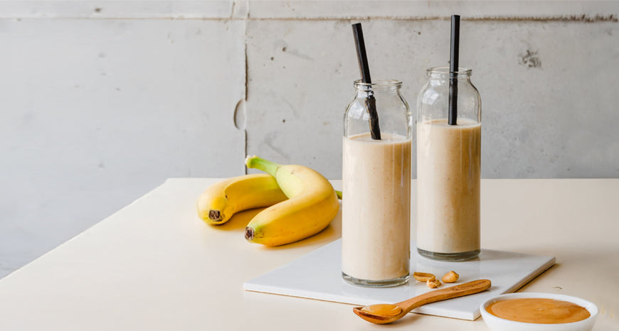 Peanut Butter Protein Shake with Banana and Mānuka Honey