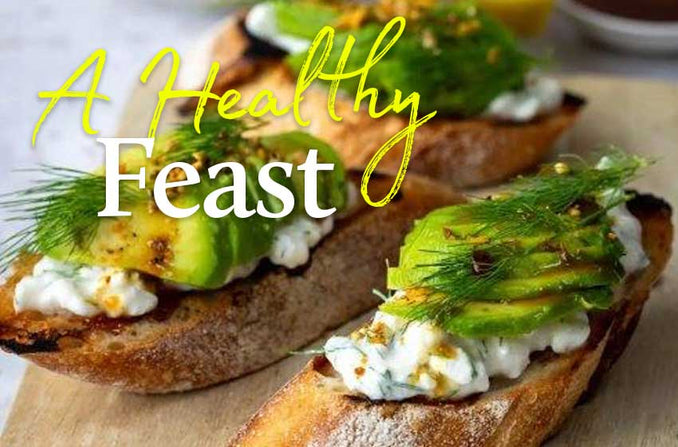 Cottage Cheese And Avocado Breakfast Bruschetta With Dukkah And Mānuka Honey Drizzle