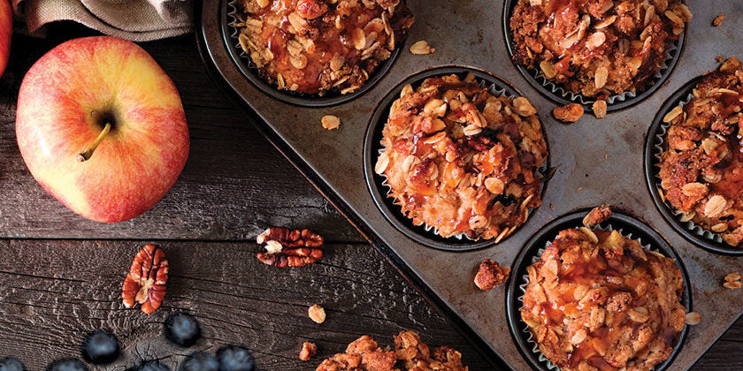 Grain Free Apple, Blueberry & Pecan Muffins